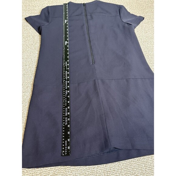 THEORY Eliora Shift Dress Short Sleeve with Pockets Navy size 12 - Picture 7 of 9